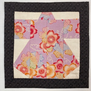 完成品！手作り作品　サンプル見本　国産コットン　着物タペストリーE