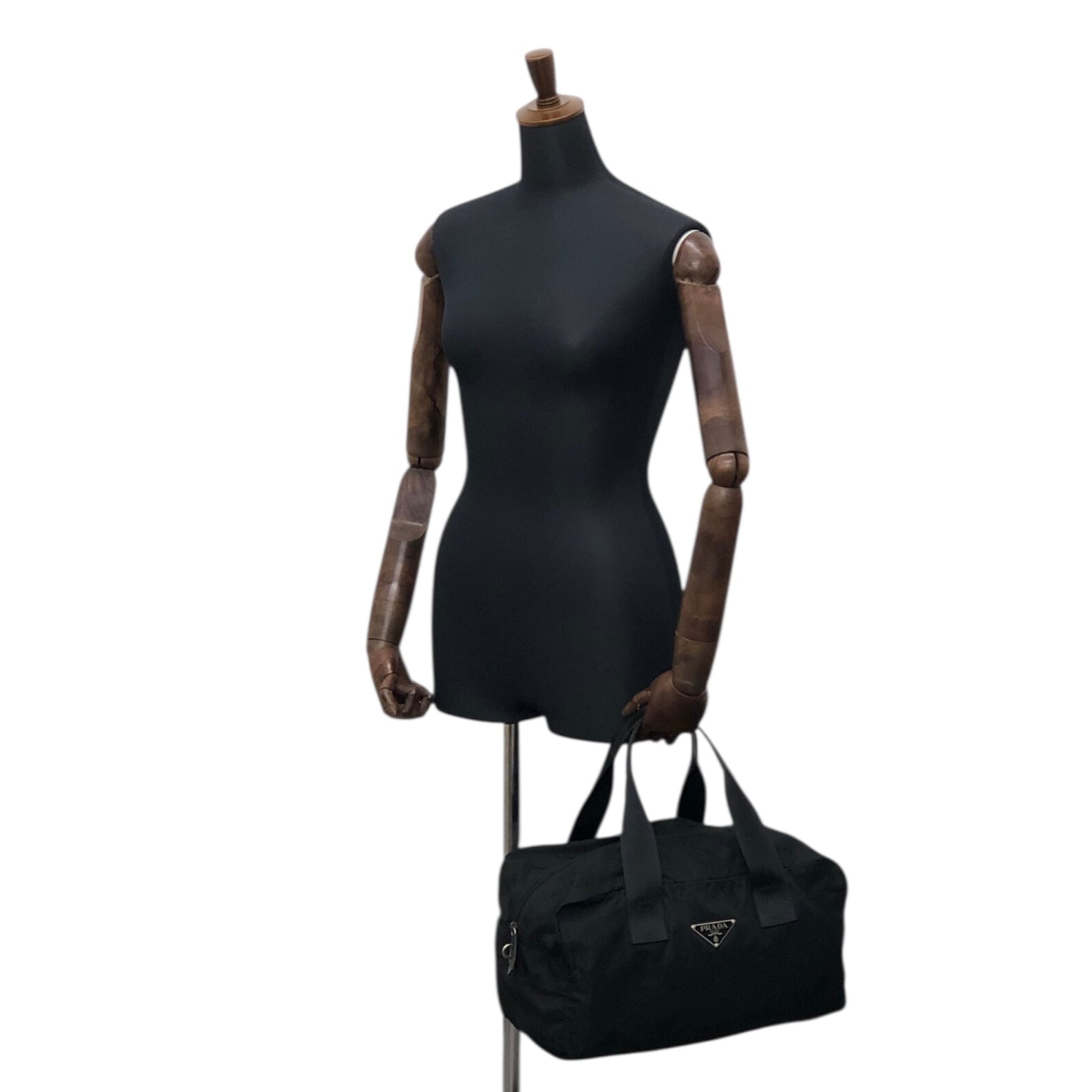 PRADA プラダ ハンドバッグ ブラック トライアングルロゴ ナイロン