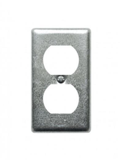 AXCIS スチール2口コンセントプレート(亜鉛メッキ)#553 E10 JO158