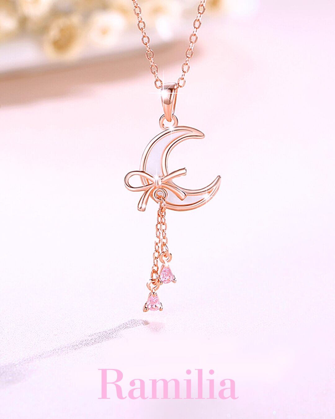 ムーンタッセルリボンネックレス R2406054