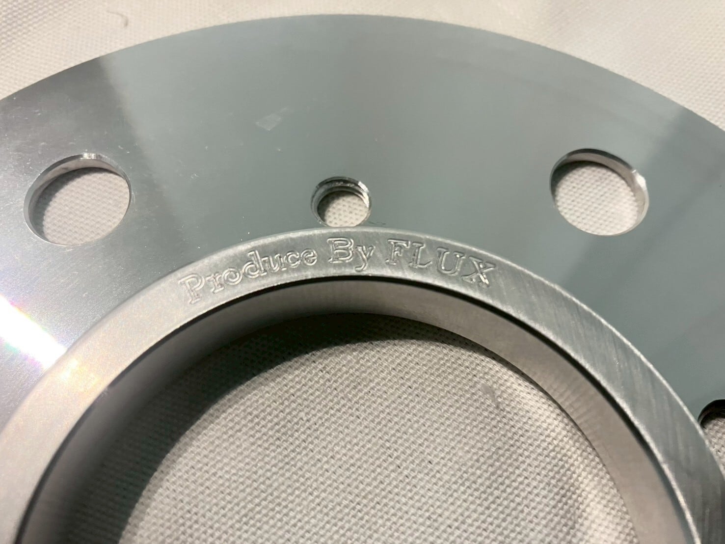ハブリング付き3mmスペーサー ※ホイール側73mm 材質：ジュラルミン