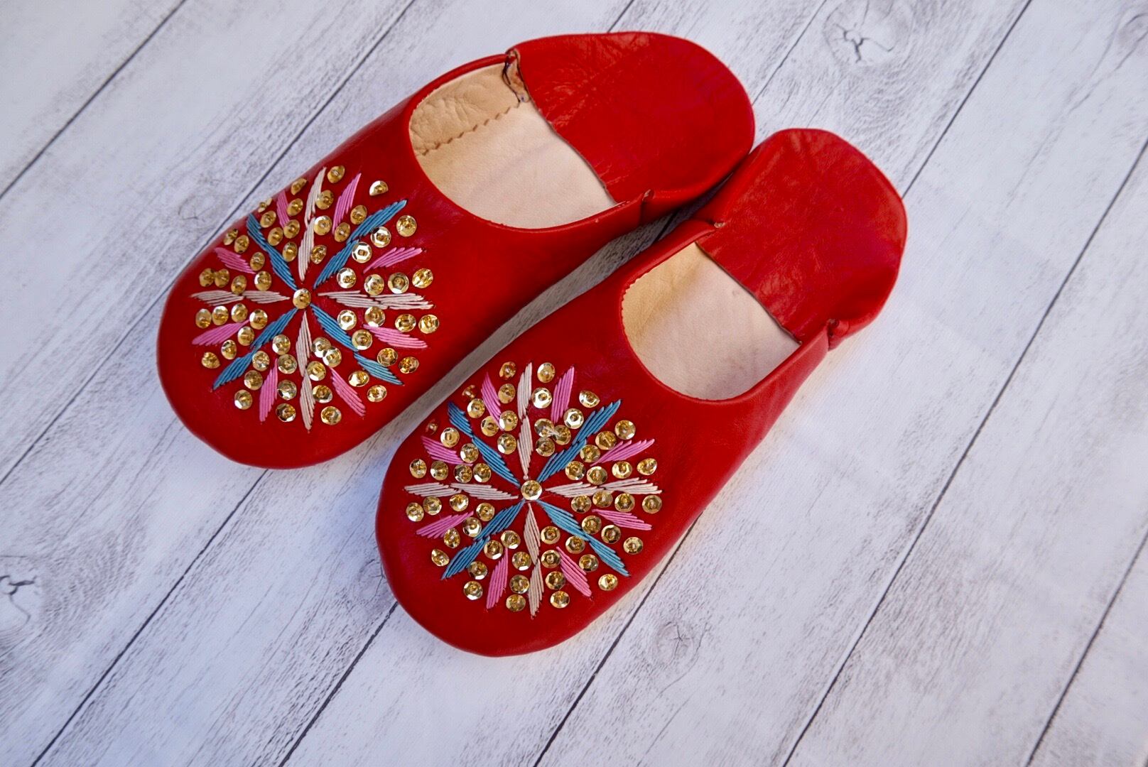 モロッコキラキラタトリーズバブーシュ