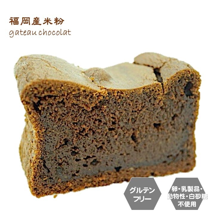 米粉で作ったガトーショコラ 1カット 小麦粉 卵 乳製品 動物性食品不使用 Santecafe