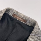 リネン シルク混 GIVENCHY ジバンシィ チェック 背抜き テーラードジャケット 96-86-170 メンズ