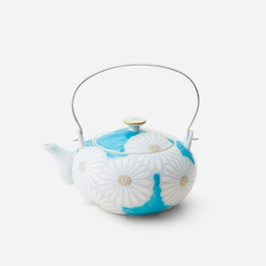 石瓶 白菊青地 / Teapot