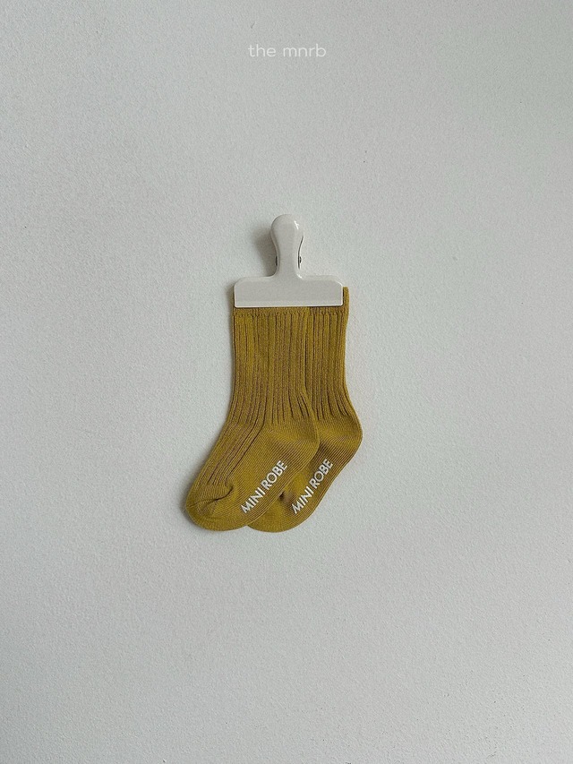《予約》送料無料【minirobe】Cotton Rib Socks 3 Set