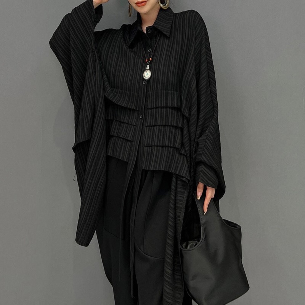 Batwing Sleeve Shirt / バットウィング スリーブ コウモリ袖 シャツ