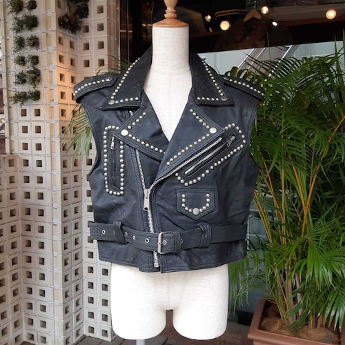 Riders leather vest / ライダース レザーベスト