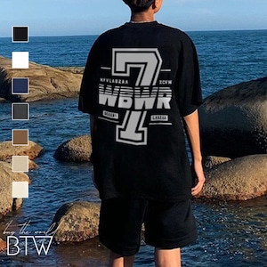 【韓国メンズファッション】バックプリントTシャツ アメカジ ストリート ゆったり カラバリ豊富 プチプラ BW2508