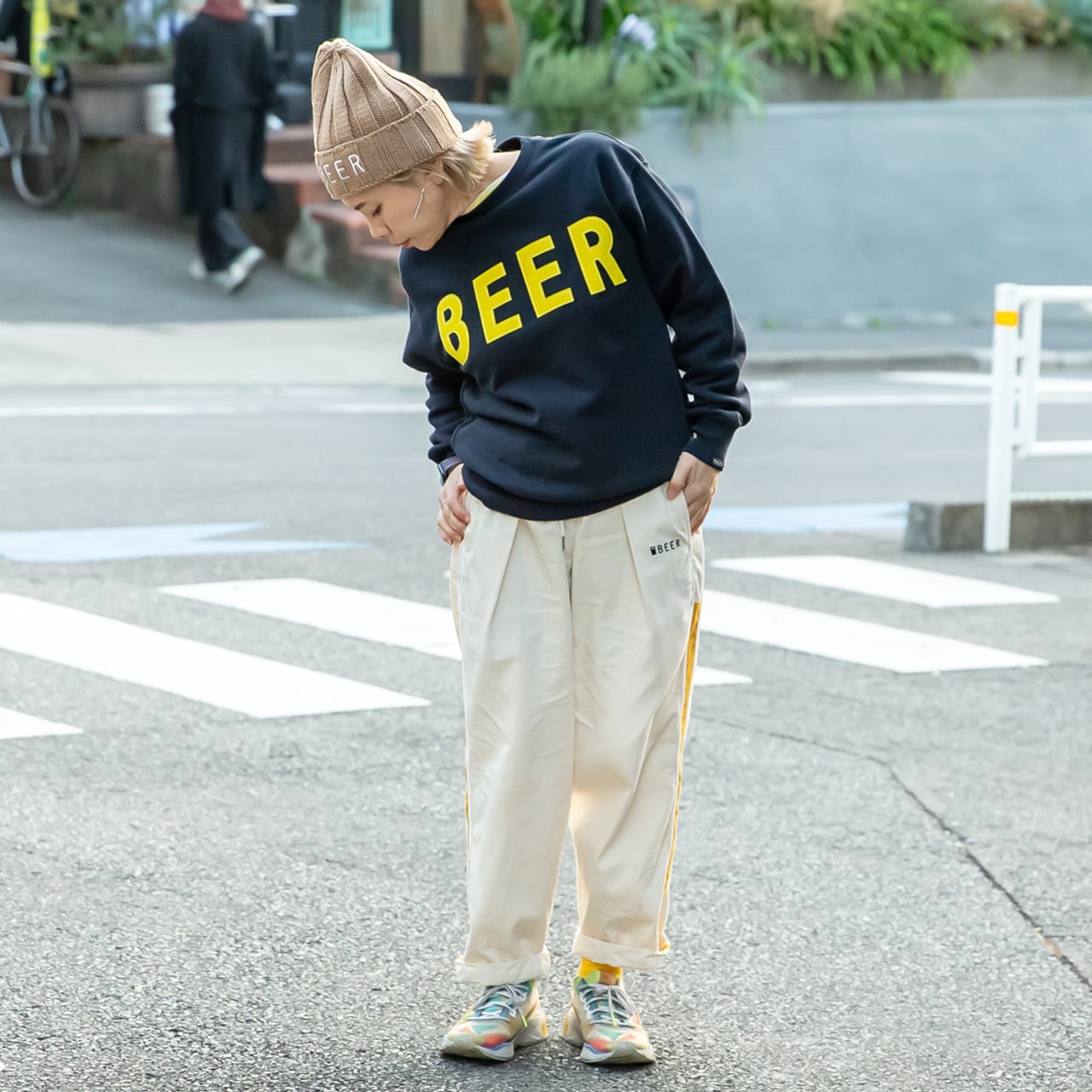 BEER ワンサイズ・サーカスパンツ ブラック（男女兼用） | BEER