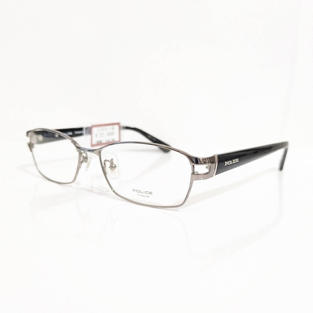 【POLICE】スクエアメタルフレーム　シルバー