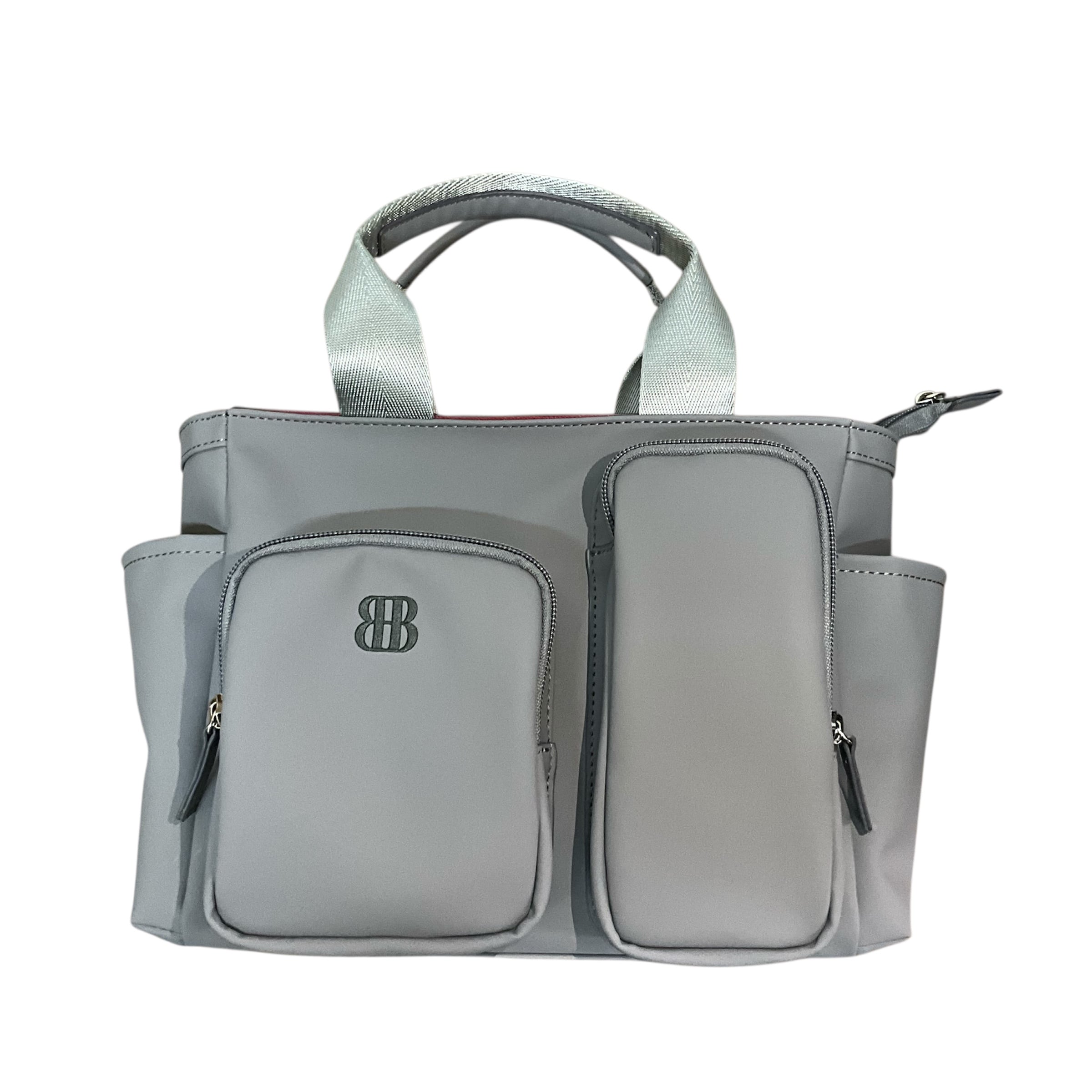 【トートバッグ】グレー(フェイクレザー)【送料無料】