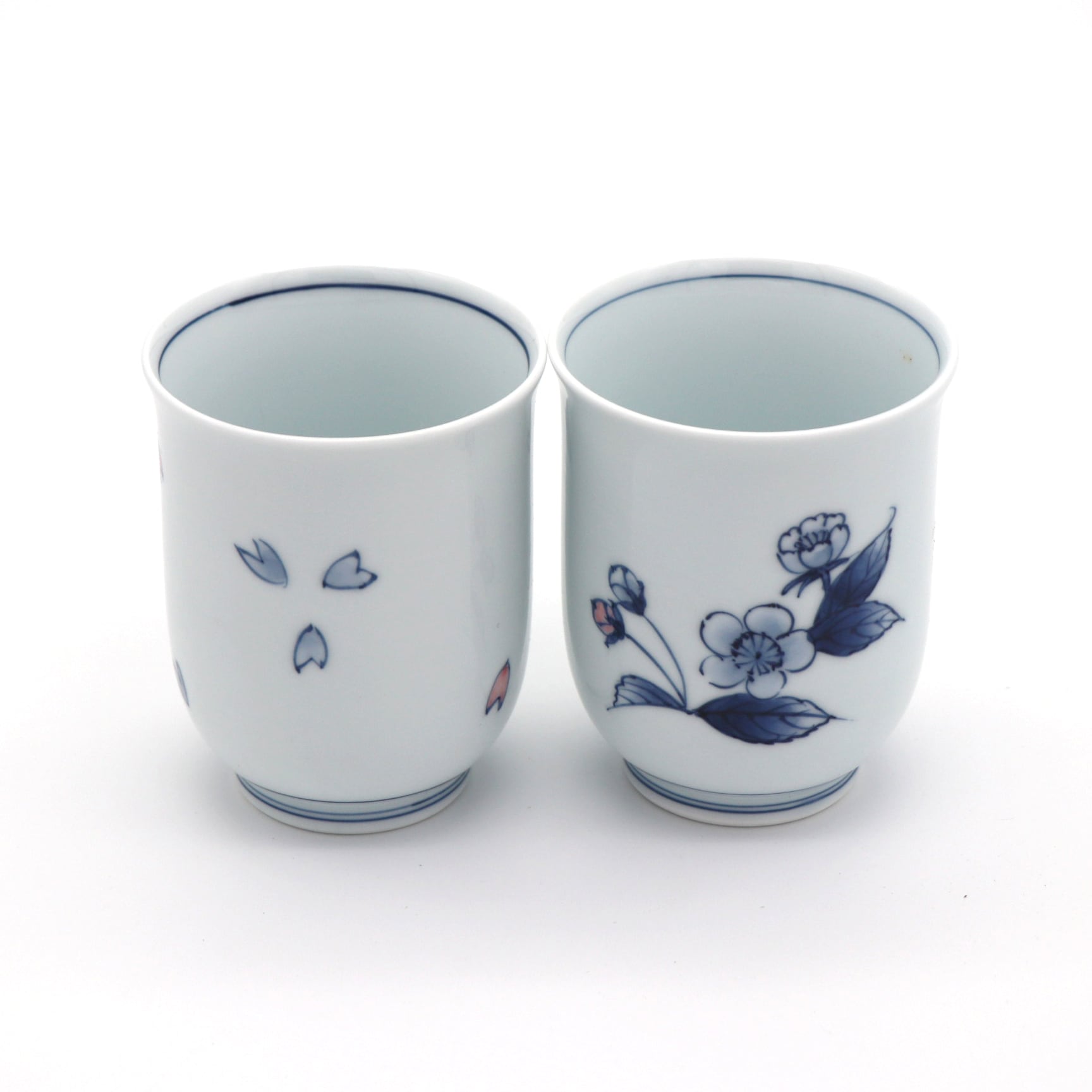 太一郎窯・桜湯呑・2客セット・陶磁器・茶器・染付・No.201103 太一郎窯・桜湯呑・2客セット・陶磁器・茶器・染付・No.201103