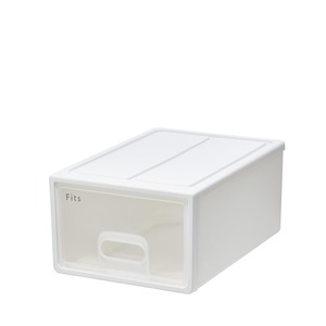 【数量限り】天馬 収納ボックス フィッツケース 小物収納 幅33×奥行47×高さ21.5cm 収納ケース たわみにくい 小物入れ 衣装ケース 日本製 再生材配合 サステナブル 【色 ホワイトクリア】 【47-33】