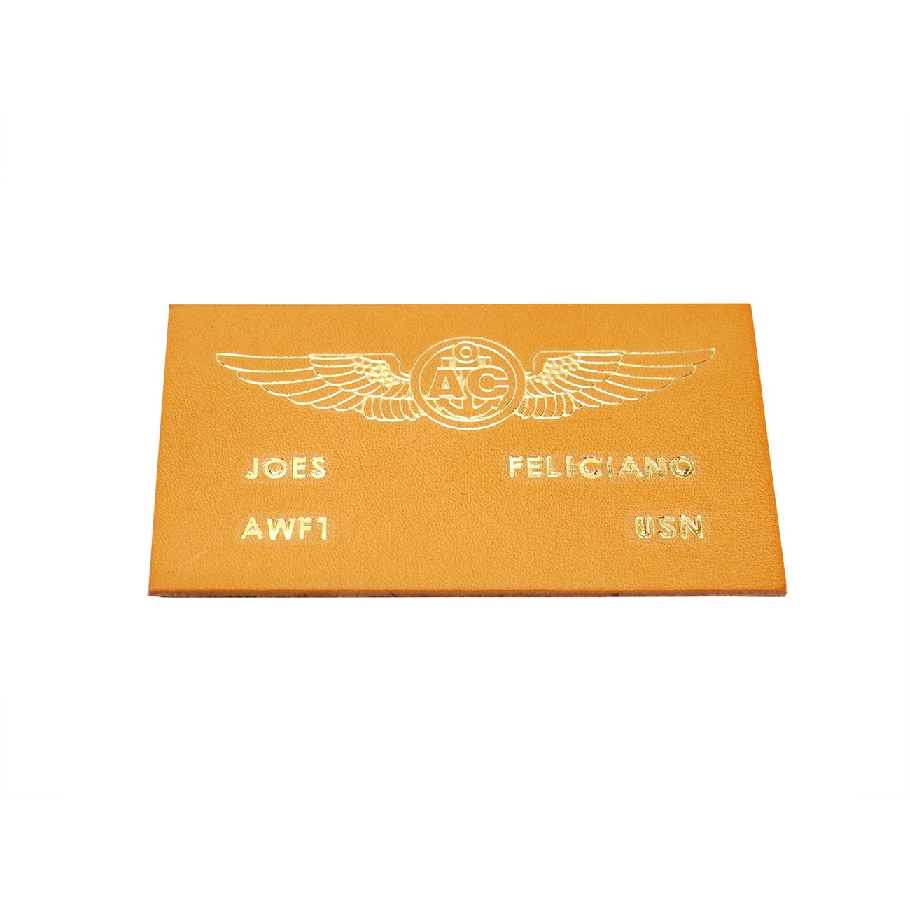 文字入れ 米軍グッズ レザー ネームタグ アメリカ海軍 U.S.NAVY AIR