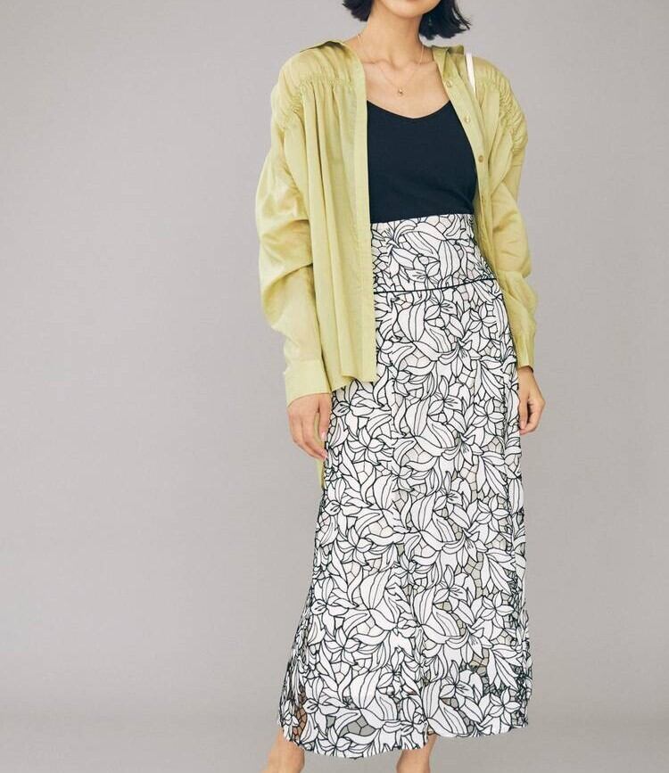 MERCURYDUO】カットワーク刺繍コルセットフレアスカート | MARKS by sourin