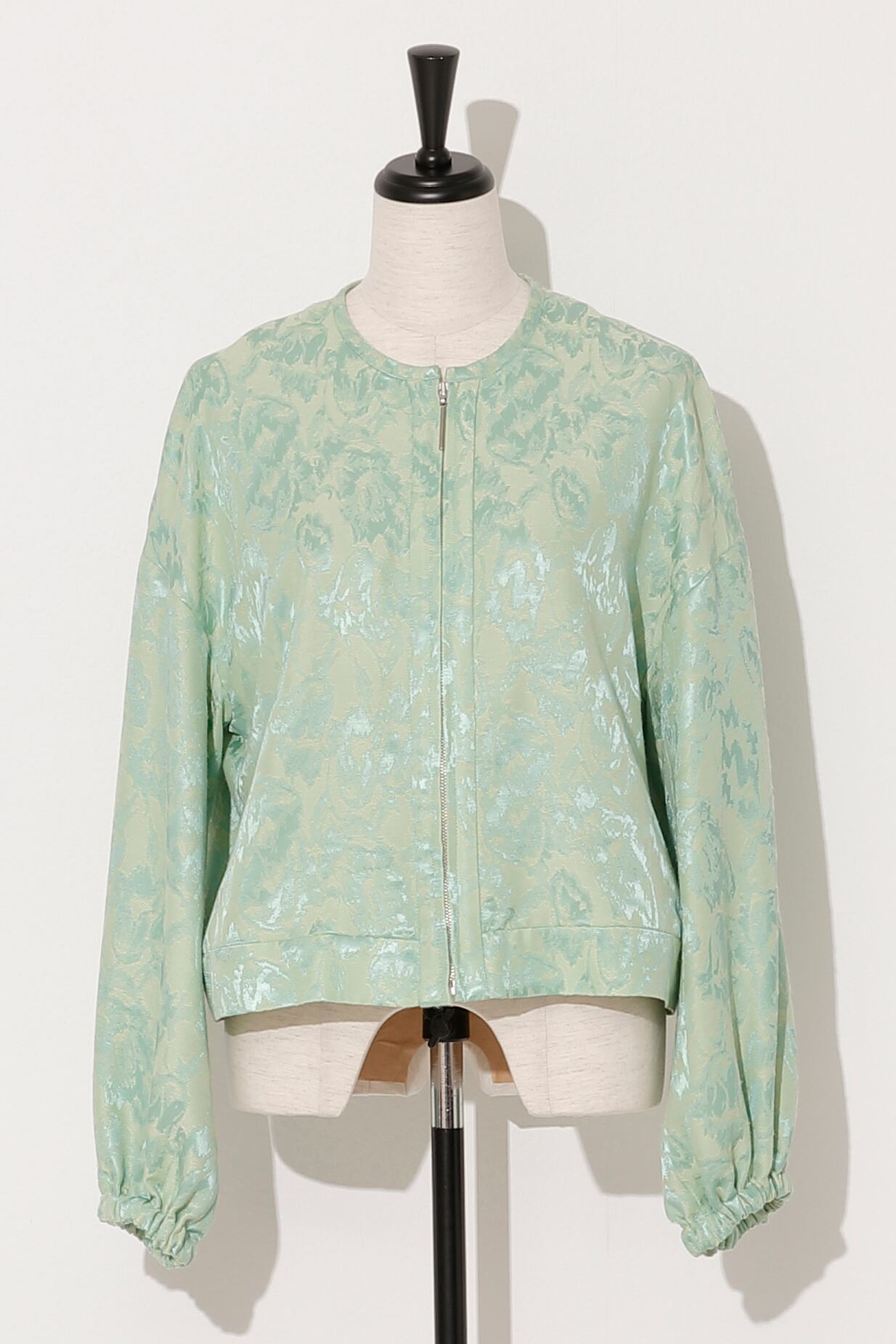 Swaying Flower Jacquard Blouson GREEN