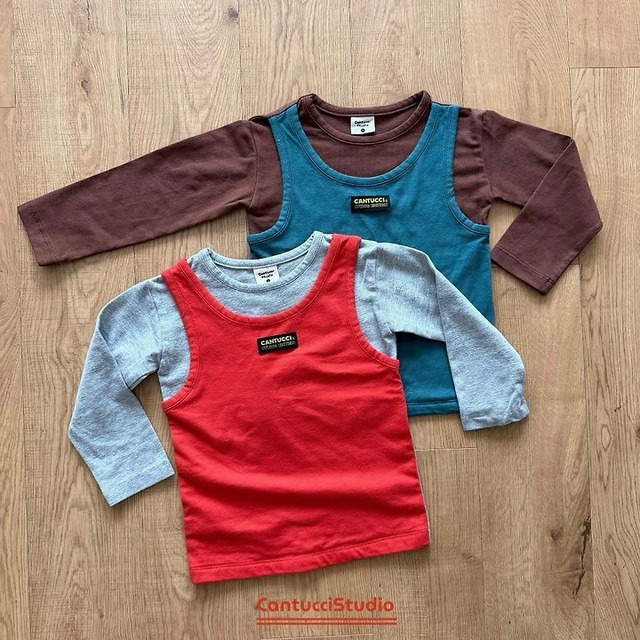 【取寄/韓国直送】CantucciStudio ライクレイヤードTシャツ｜秋服｜韓国子供服｜26/AT