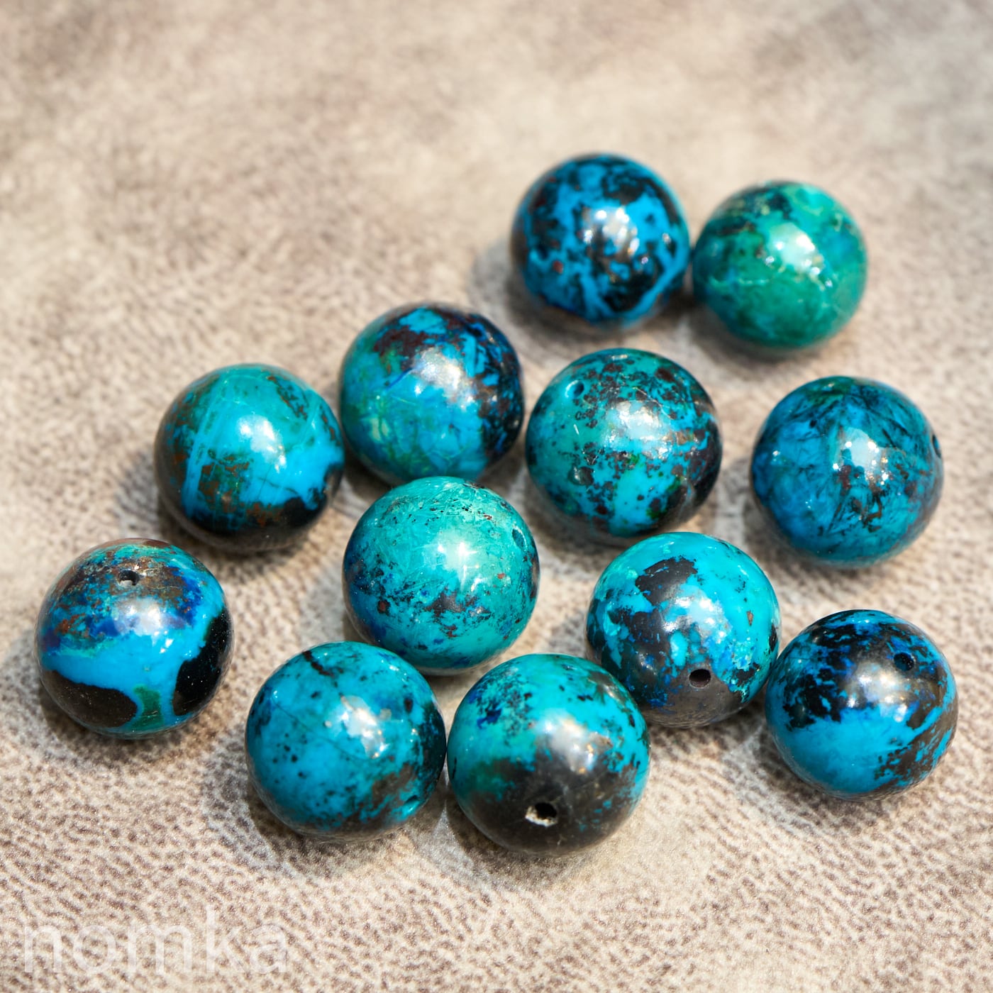 クリソコラ【12.5mm/AAA/ペルー産 】ビーズ/一粒売り