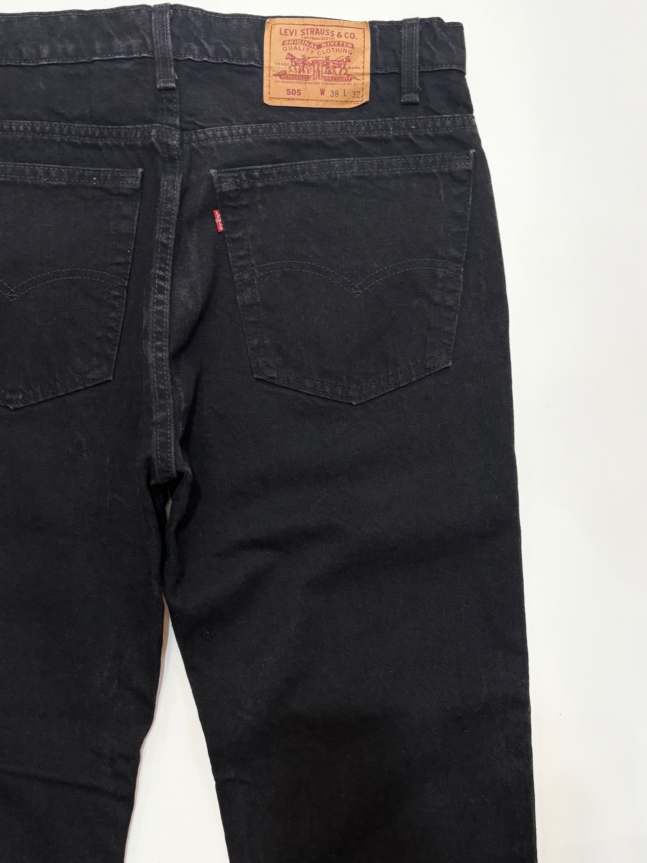90s Levi’s 505 BLACK DENIM PANTS MADE IN USA Size W38L32→W37L32