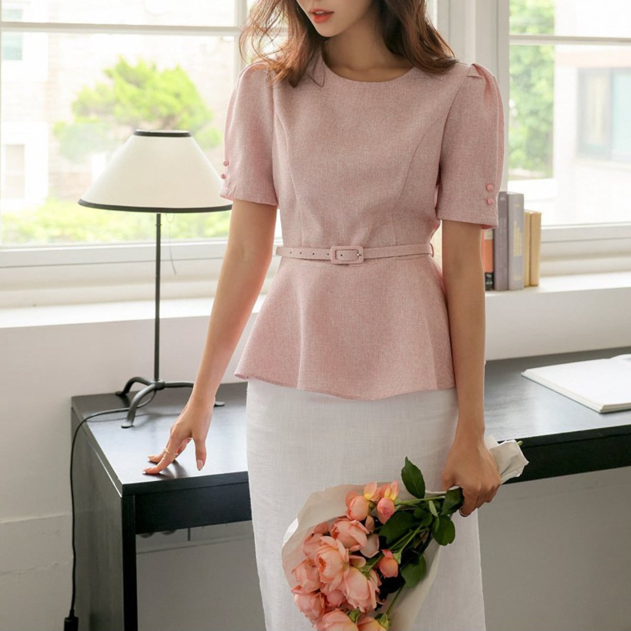 ウエストマーク ペプラムトップス 4color T125