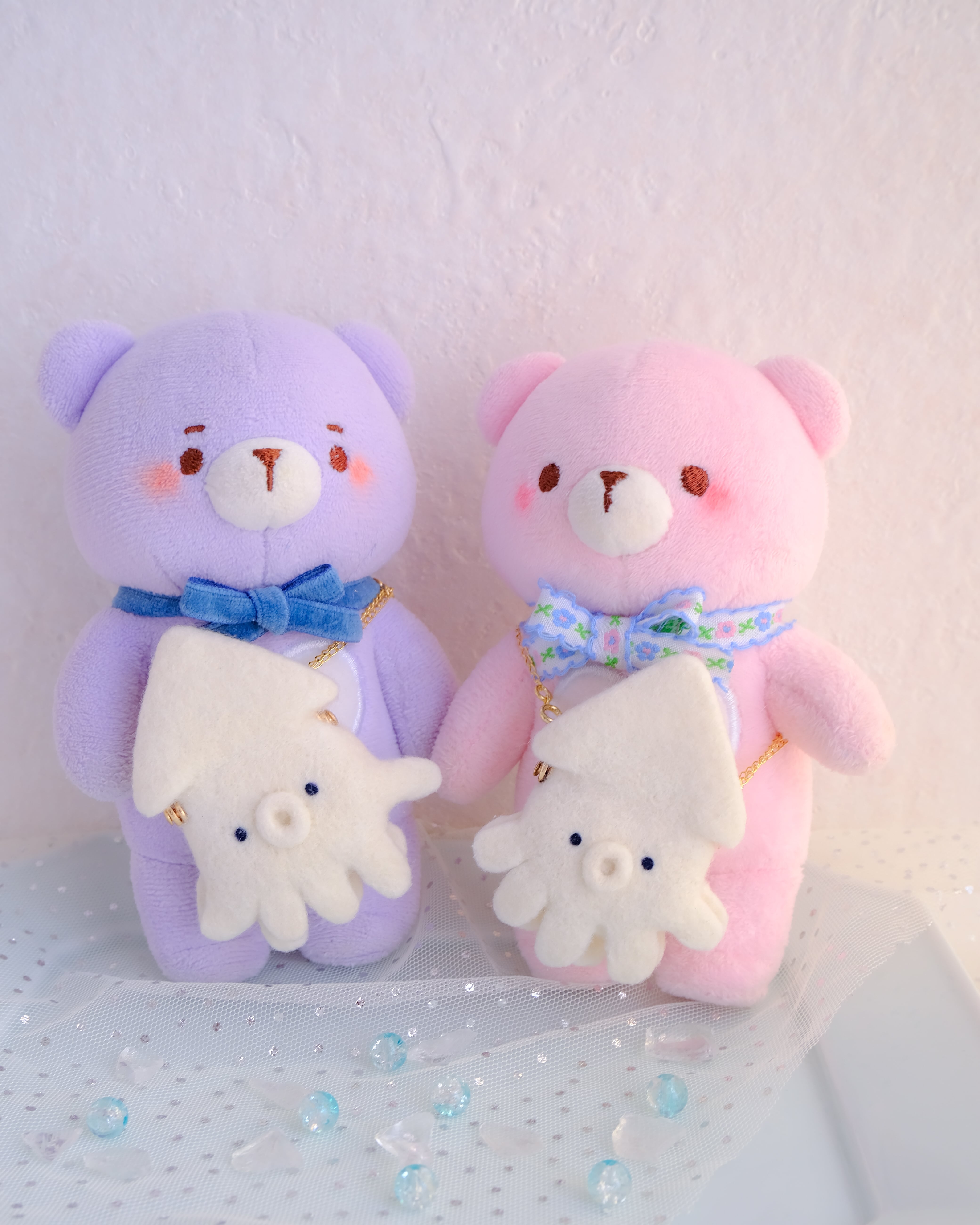 羊毛フェルトのミニミニイカポシェット | すゆあん