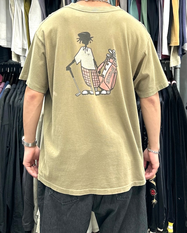 90’s~00’s old stussy Shadow Man Design Tee ”シャドーマン” ”GOLF”【高円寺本店】