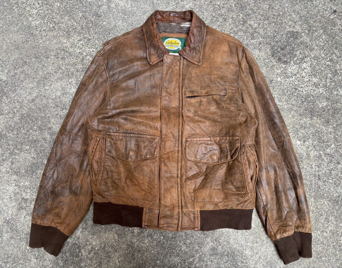 90s〜00s Cabelas A-2type leather flight jacket/90年代〜00年代 