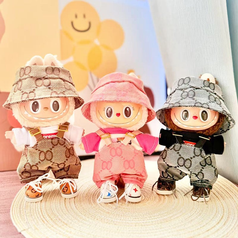 Labubu 1-3世代対応 おしゃれ トップス＋サロペット＋帽子＋靴 ラブブ