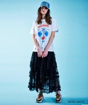 ストロベリースカルプリントベーシックTシャツ (WHITE)　CQ-46095