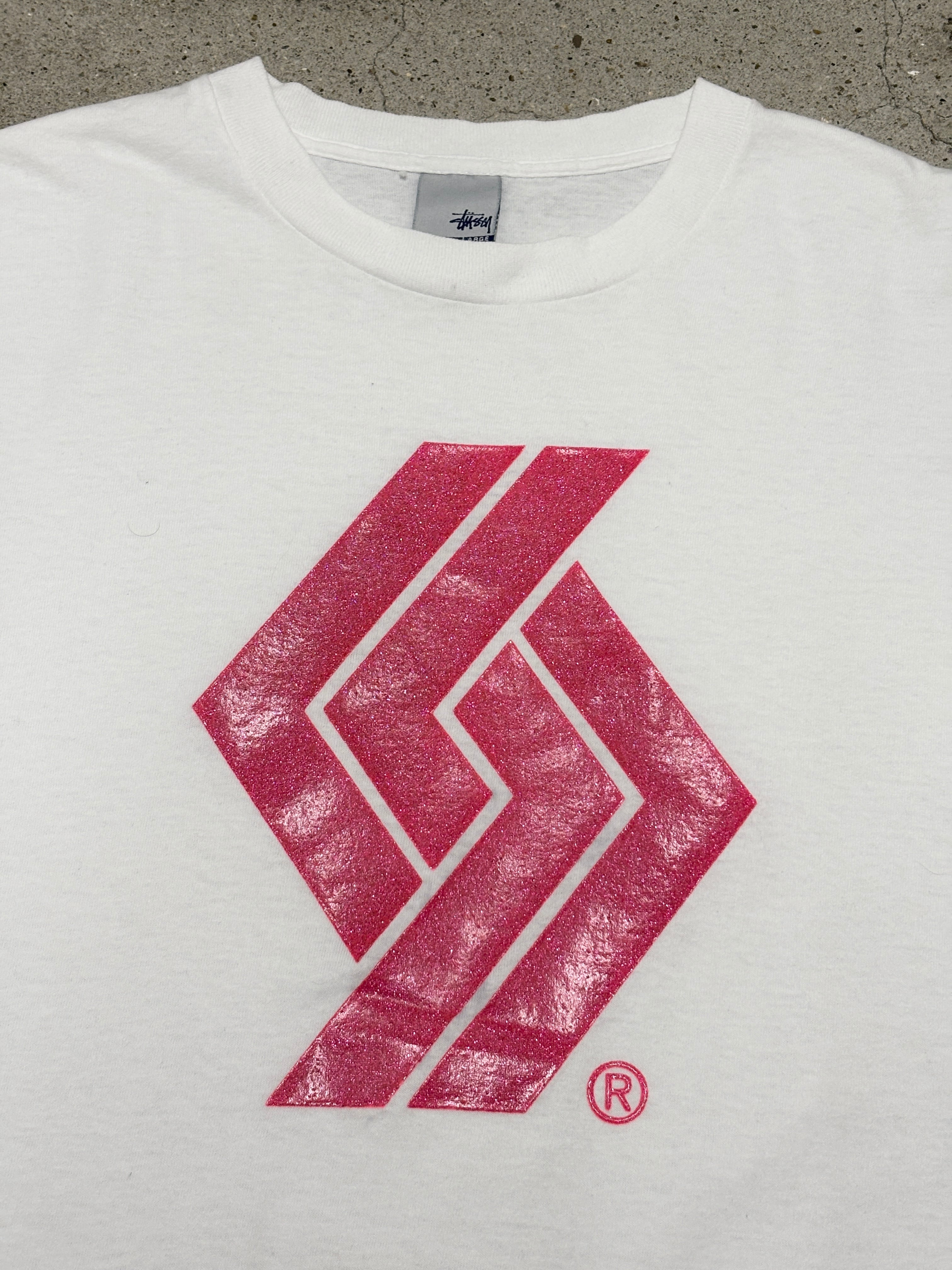 00s OLD STUSSY × WTPAS/Graphic print Tee/USA製/銀タグ/L