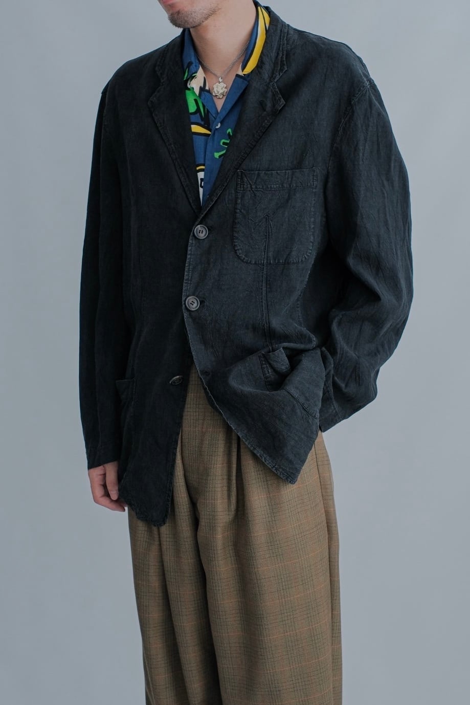 2000s ISSEY MIYAKE MEN linen jacket | puzzle
