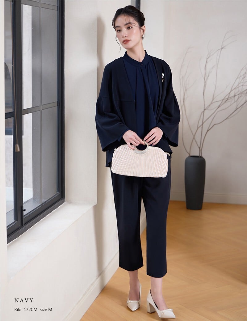 ママスーツ セットアップ パンツスーツ レディース 2点セット 大きい