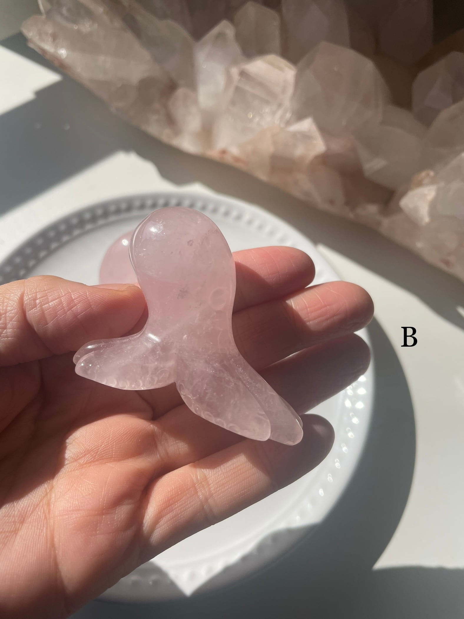 Rose Quartz Octopus/ ローズクォーツ　タコ