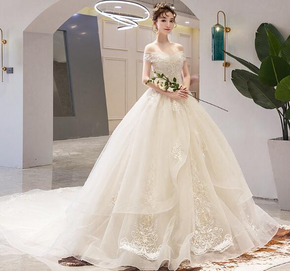 【レビュー投稿で+5%還元】ウェディングドレス ホワイト 白 ロングドレス バルーンスリーブ 袖あり 背中開き 編み上げ 花嫁 結婚式 披露宴 お呼ばれ 20代 30代 40代 前撮り 後撮り フォト婚 bi041ze ウェディングドレス ホワイト 白 ロングドレス バルーンスリーブ 袖