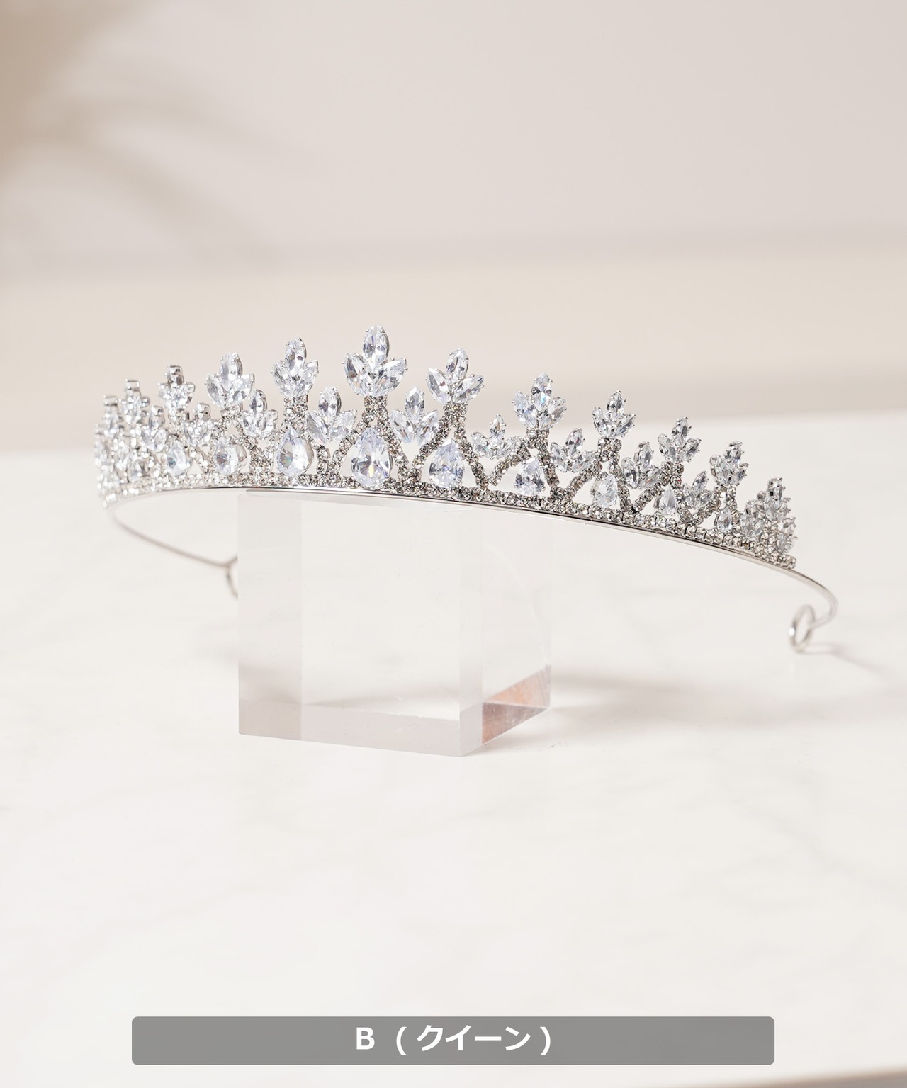 ◆クリスタル シルバー ティアラ◆ch-25138
