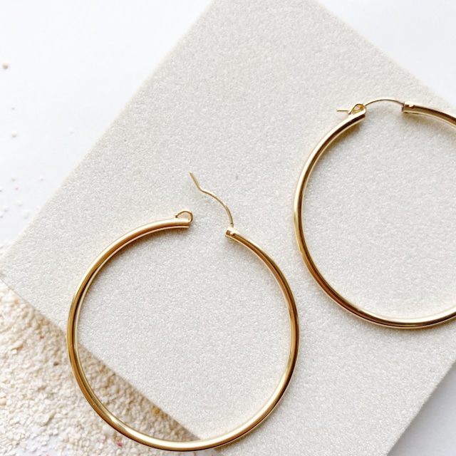 Gold hoop earrings