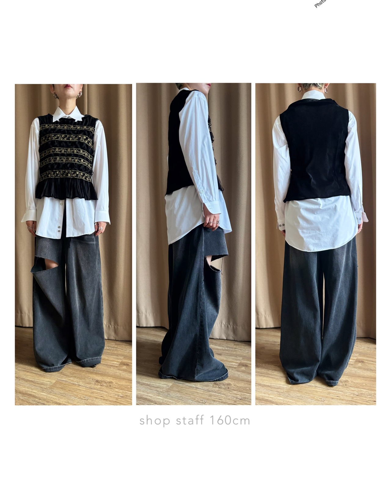 black velour sleeveless tops-5029-10