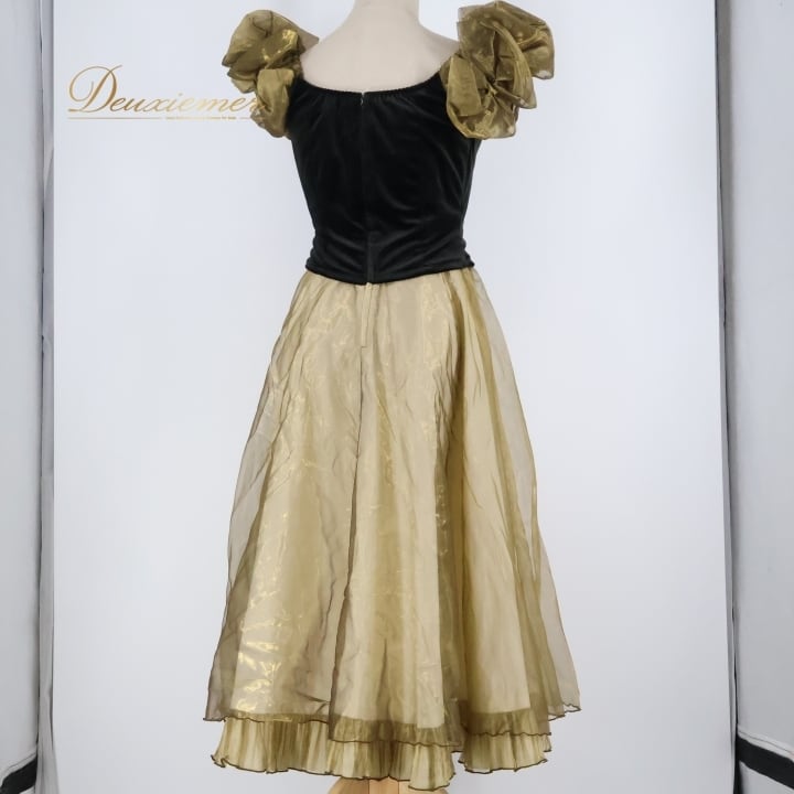 【日本製 フラダンス衣装】ゴールド EKOLU EHIKU ワンピース ドレス フラダンス 衣装 ワンピース ドレス ゴールド系 アロハスタンダード