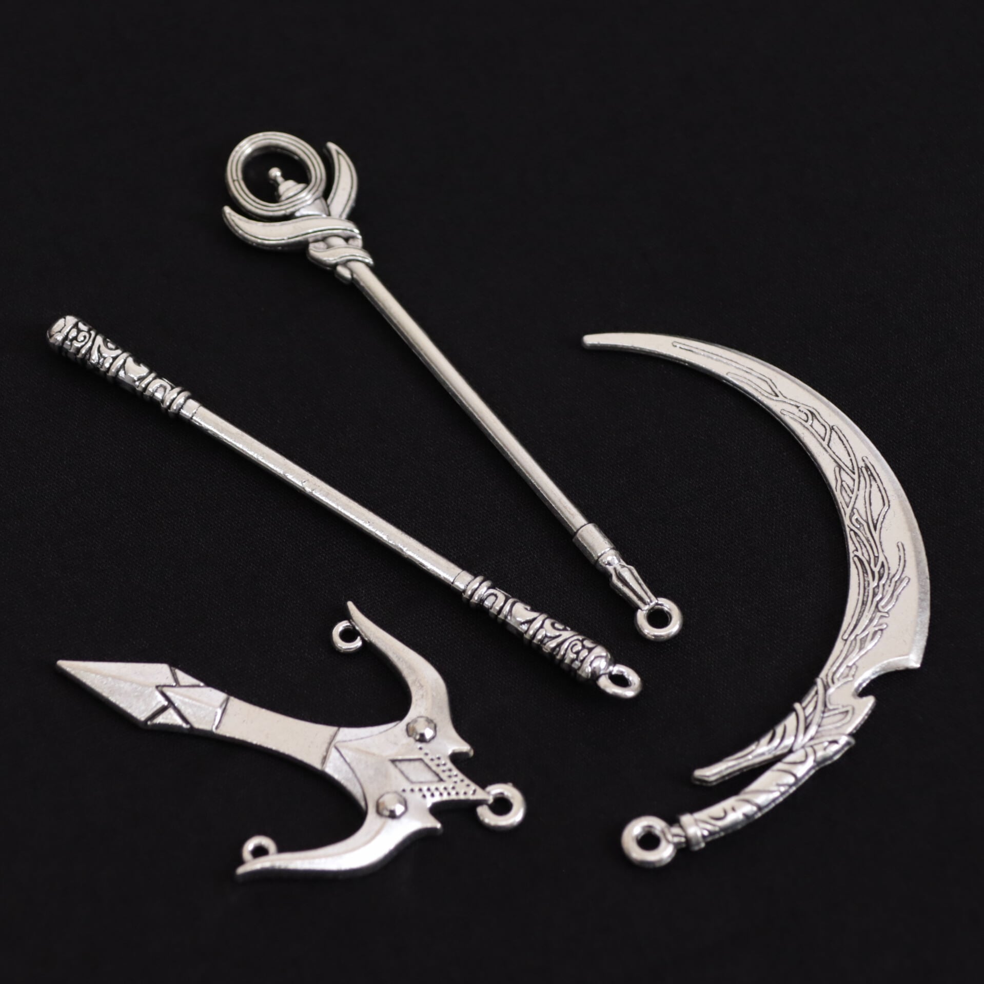 剣 刀 杖 槍 武器 パーツ シルバー 金属 02000137 ハンドメイド 装飾