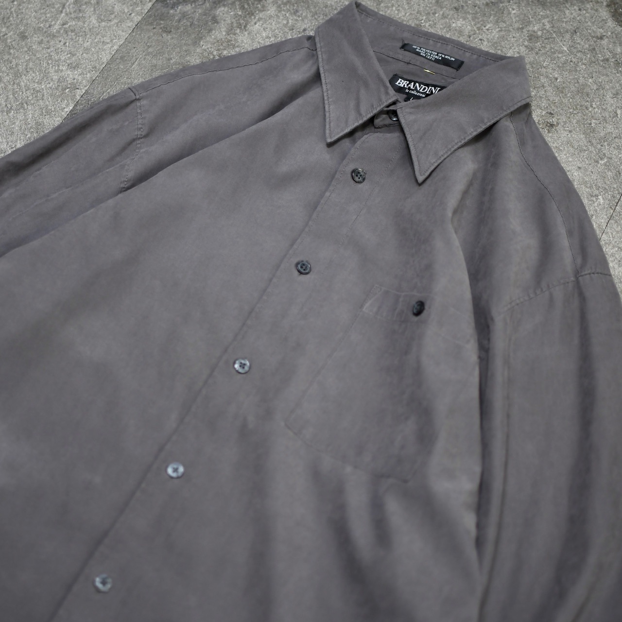BRANDINI charcoal gray smooth cloth shirt