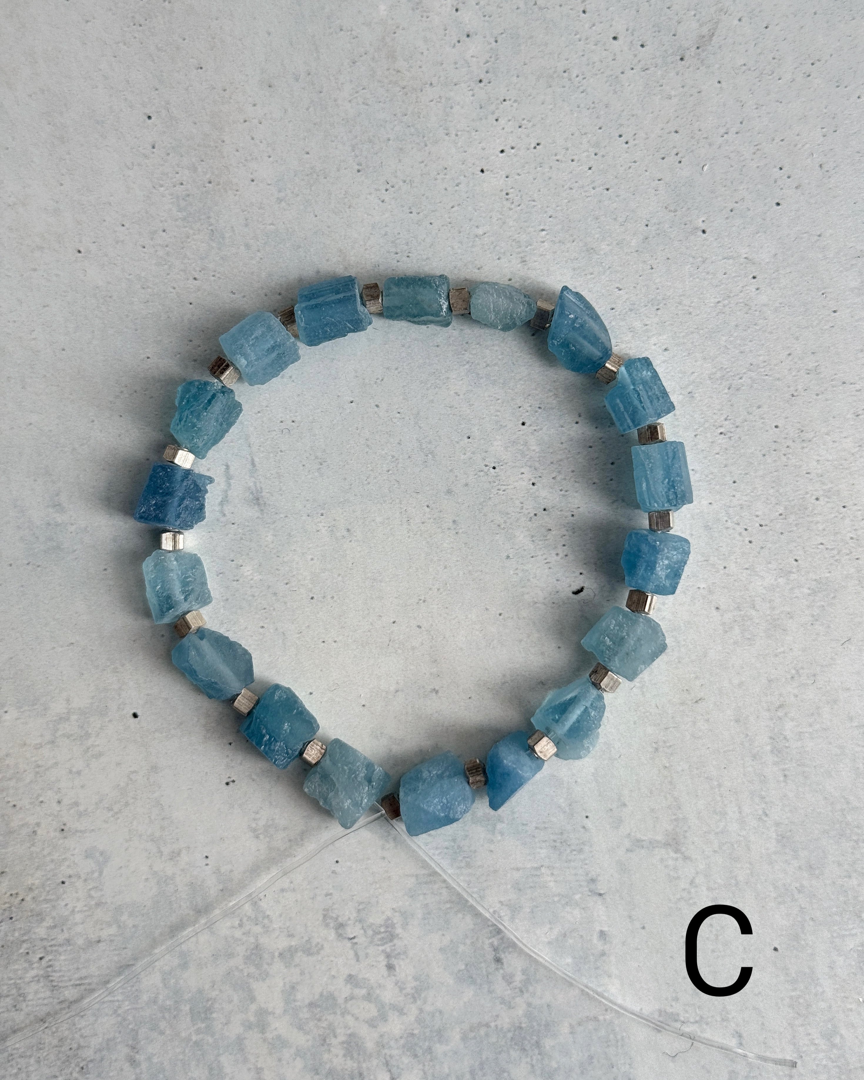 rough rock bracelet(サンタマリアアクアマリン)