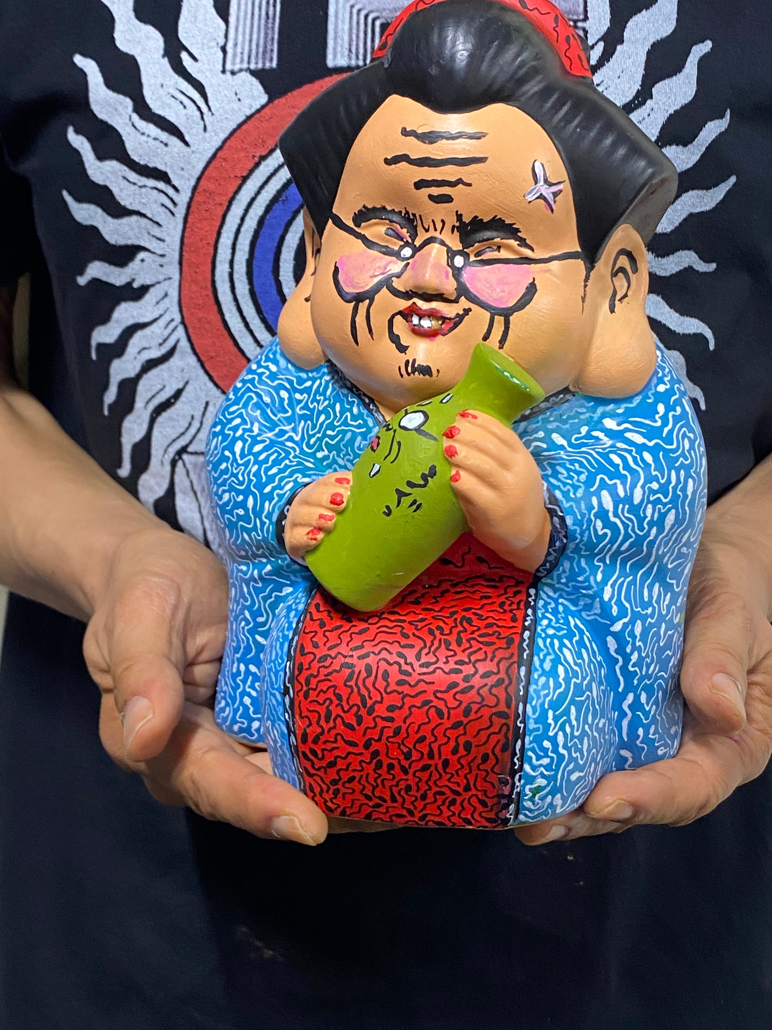 もう2度と出ないと思います！迫力&圧力ある吉田佐吉着物姿の置物(縁起