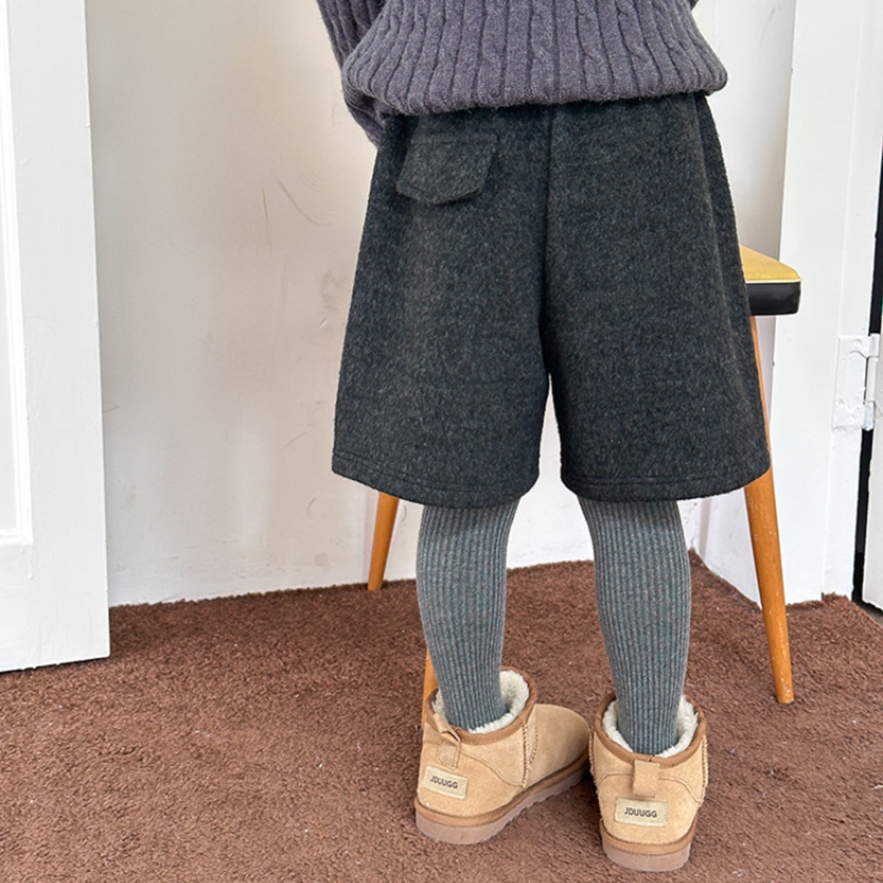 冬裏起毛ラシャハーフパンツ