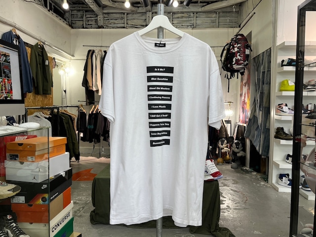 RAF SIMONS BLOCK PRINT NEW ORDER TEE WHITE LARGE 25317