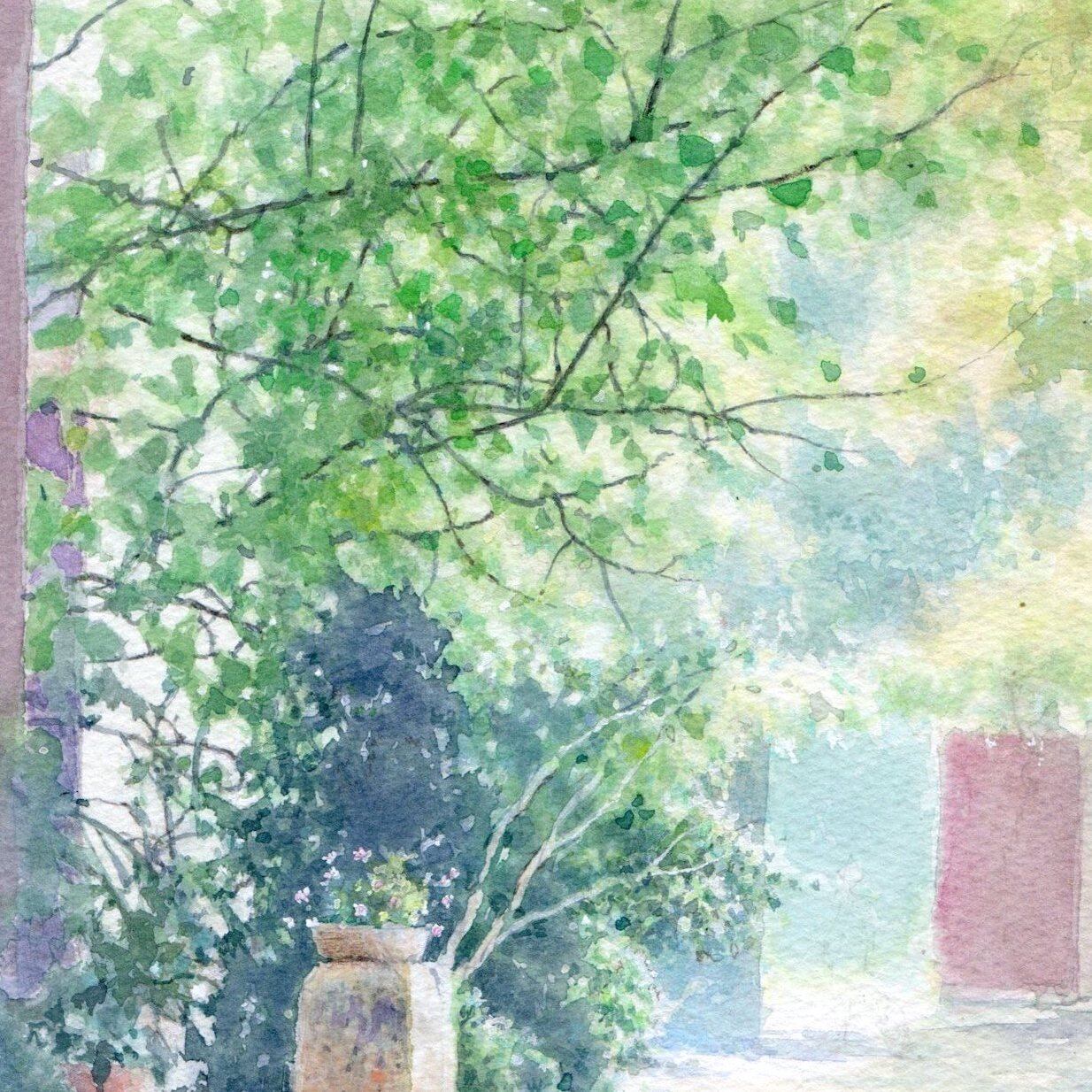 新緑の朝 （プロヴァンス・セザンヌのアトリエ） | 福井良佑の水彩画 Store