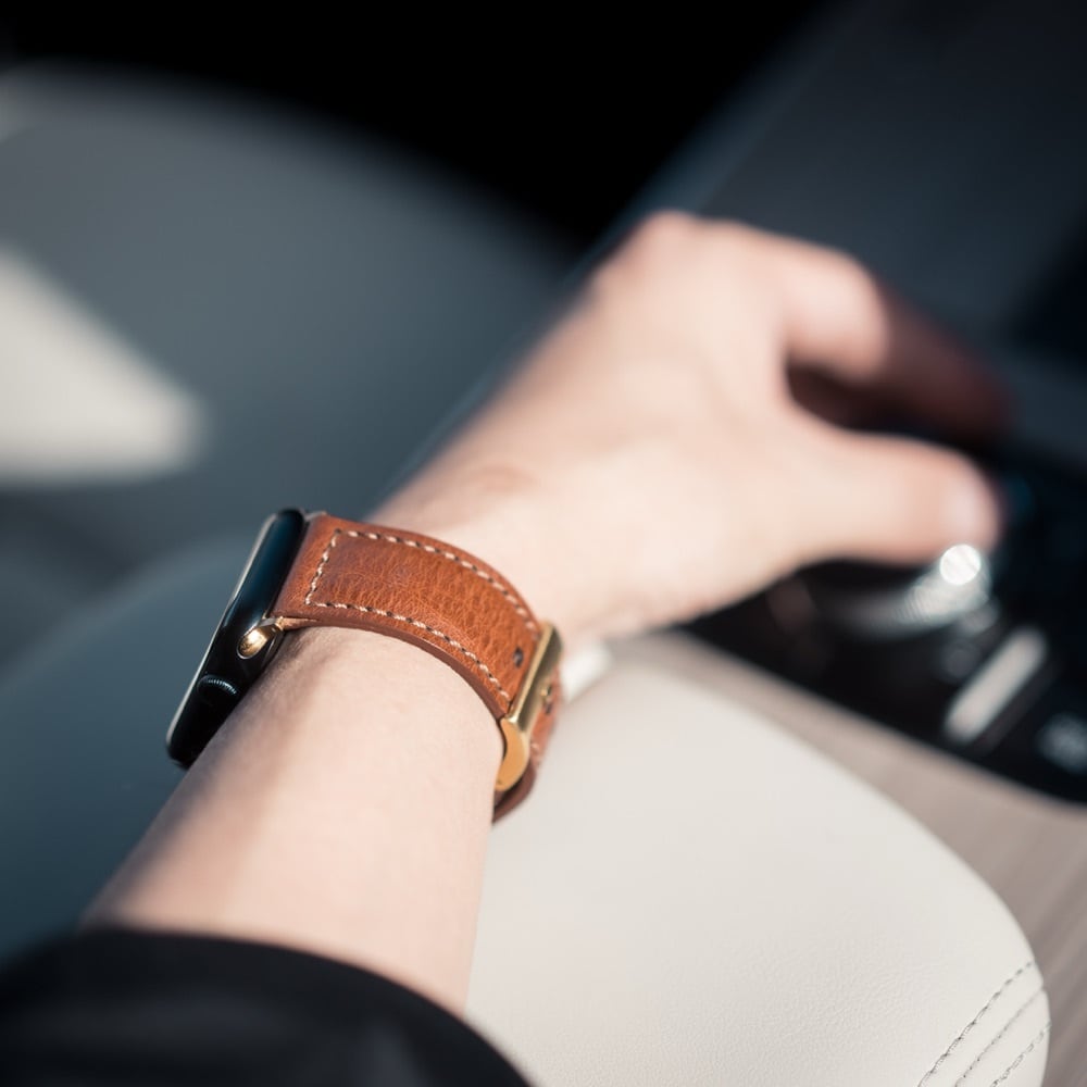 AppleWatch用レザーバンド【茶】 - Luxe[リュクス] | N FIVE（エヌ