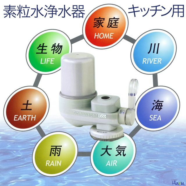 素粒水を生成する高機能浄活水器（キッチン用） ワンウォーターECO | Haru