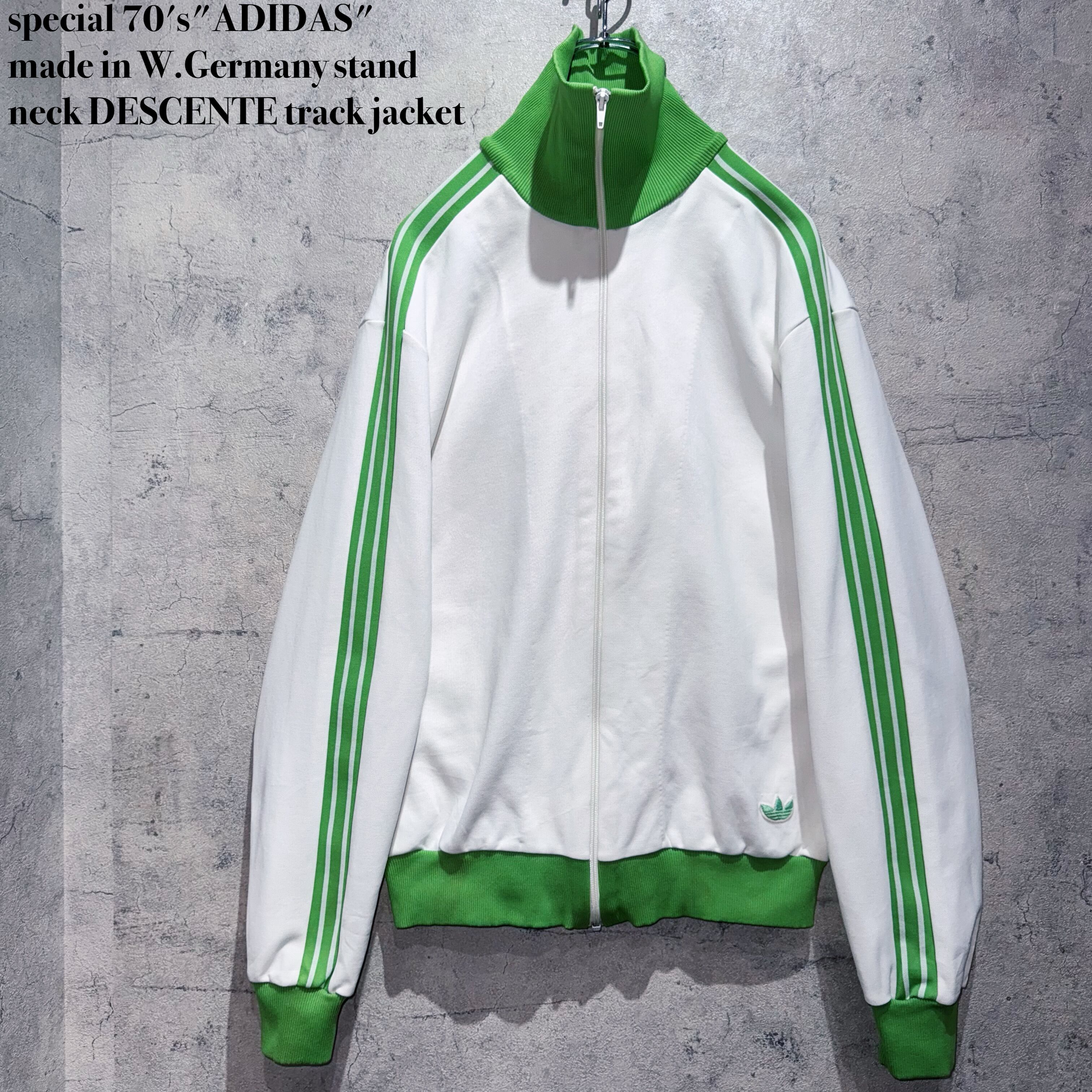 special 70's"ADIDAS"made in W.Germany stand neck DESCENTE track jacket