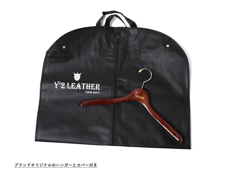 Y'2 LEATHER ワイツーレザー ANILINE STEER ROUNDED HEM CAR COAT